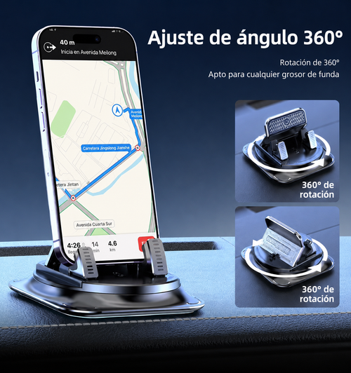 Soporte Multifuncional Giratorio 360° de Teléfono para Auto