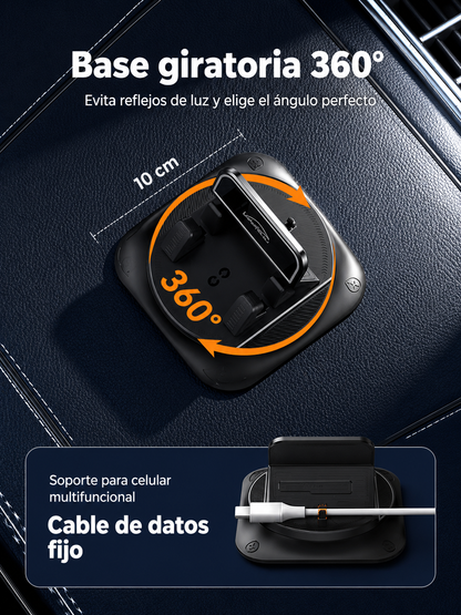 Soporte Multifuncional Giratorio 360° de Teléfono para Auto
