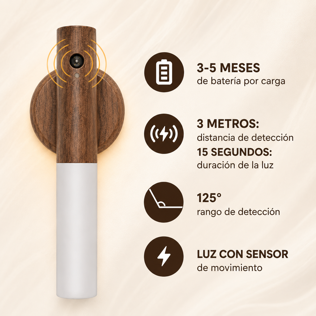 LÁMPARA LED CON SENSOR DE MOVIMIENTO - PACK DE 2
