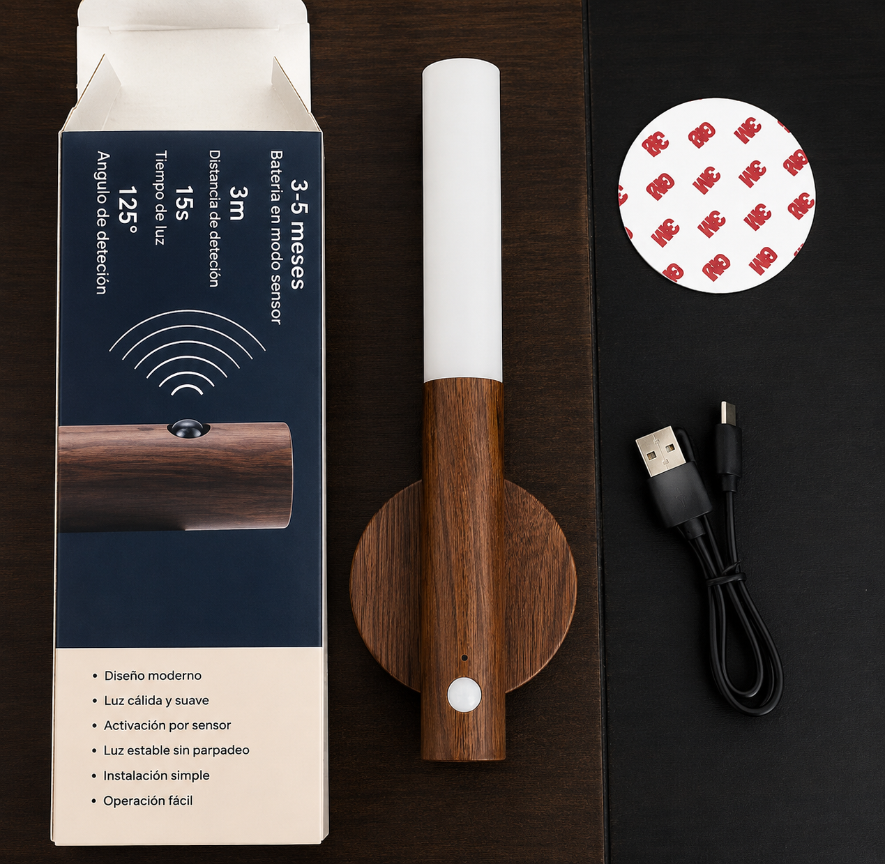 LÁMPARA LED CON SENSOR DE MOVIMIENTO - PACK DE 2