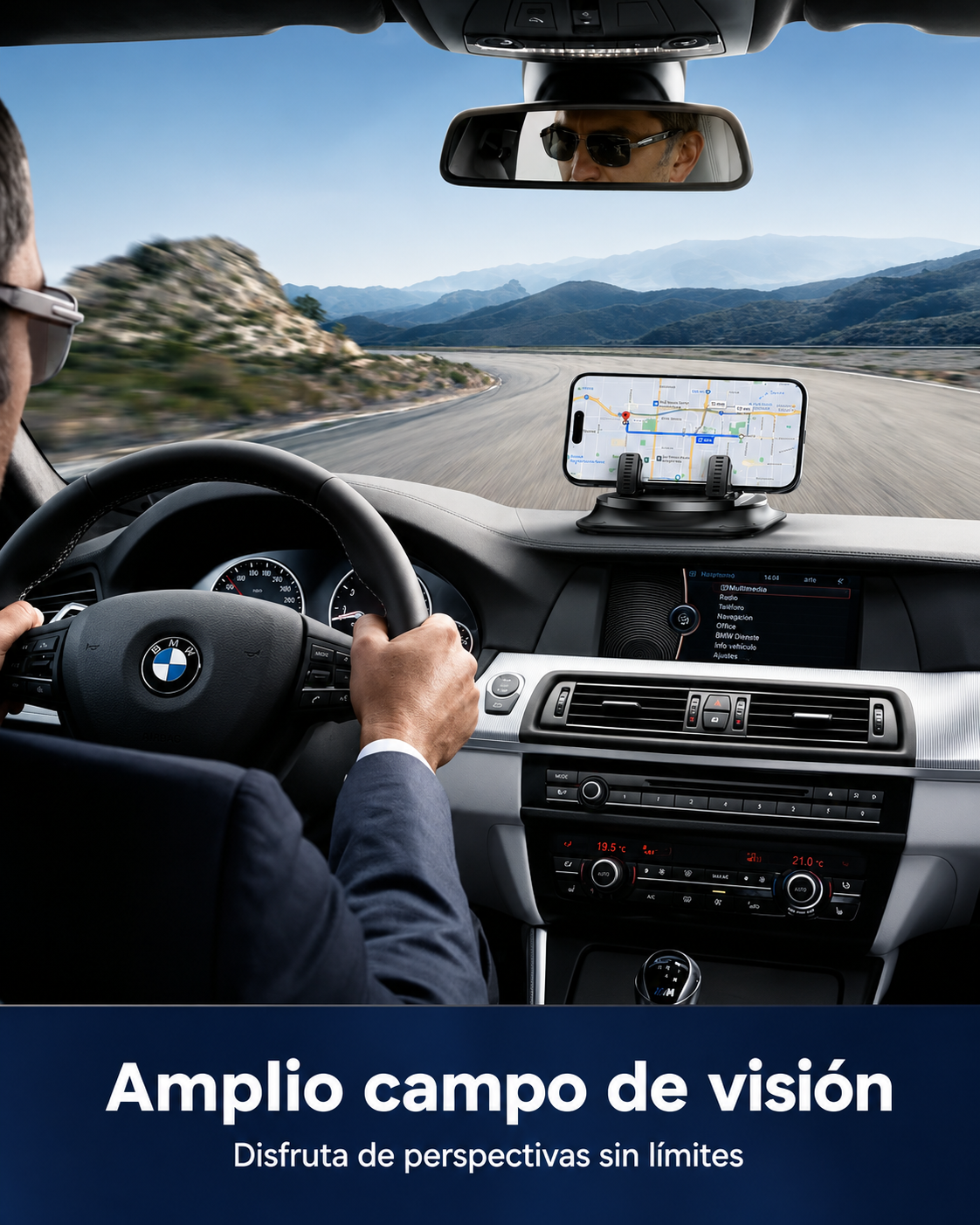 Soporte Multifuncional Giratorio 360° de Teléfono para Auto