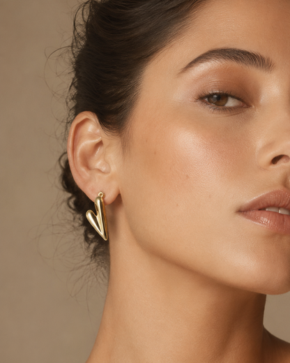 Aretes Corazón Bold Gold Chapados en ORO – Zehra