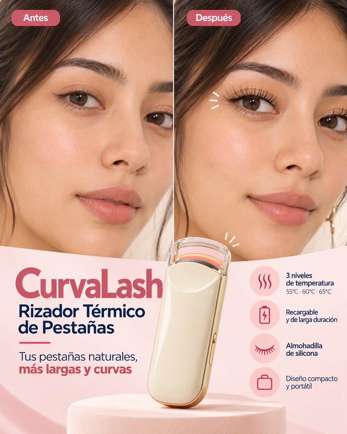 CurvaLash - Rizador Térmico de Pestañas