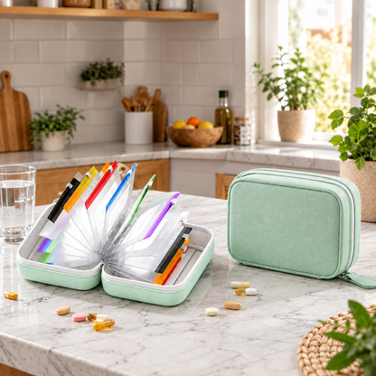 MediBox - Organizador Impermeable de Pastillas y Esenciales