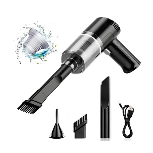 Aspiradora Portátil 3 en 1 — 120W | Auto, Oficina y Hogar | Recargable USB