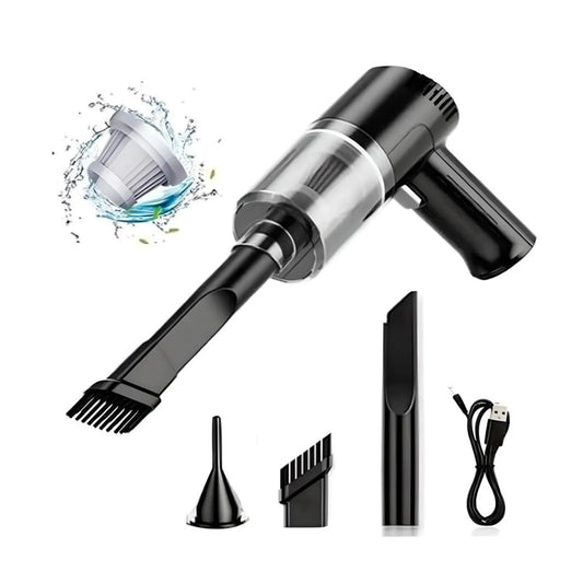 Aspiradora Portátil 3 en 1 — 120W | Auto, Oficina y Hogar | Recargable USB