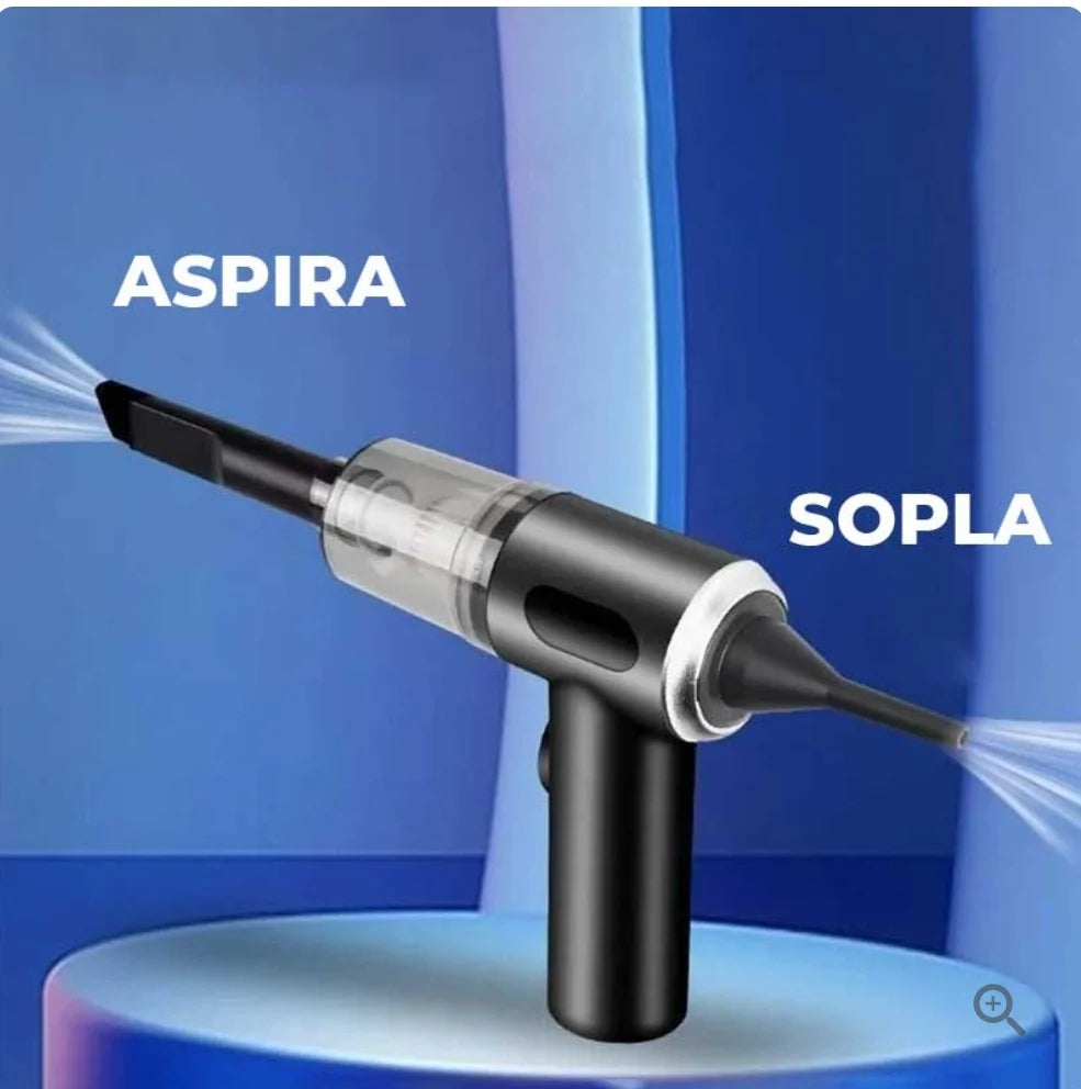 Aspiradora Portátil 3 en 1 — 120W | Auto, Oficina y Hogar | Recargable USB